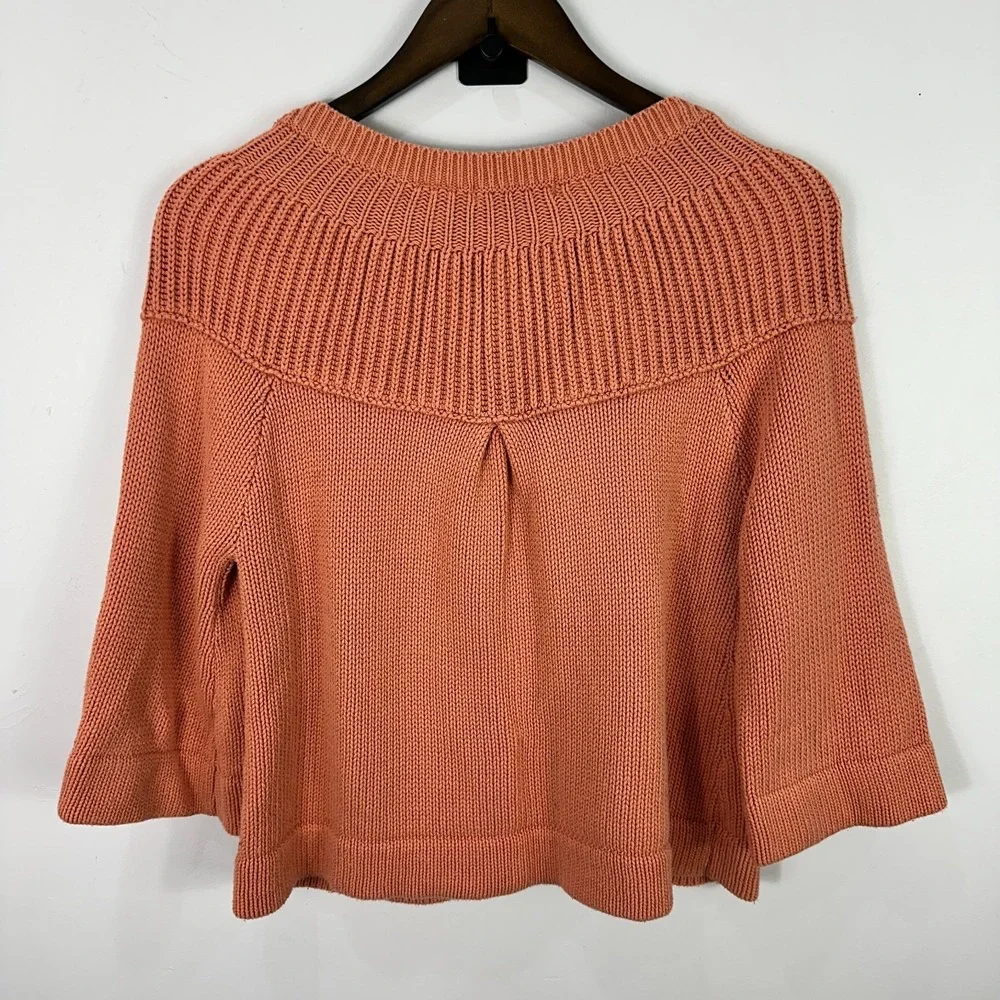 Vintage Y2K‎ Stamp 10 Coral Button Cardigan S Cropped Cottagecore Preppy Indie - Picture 6 of 6